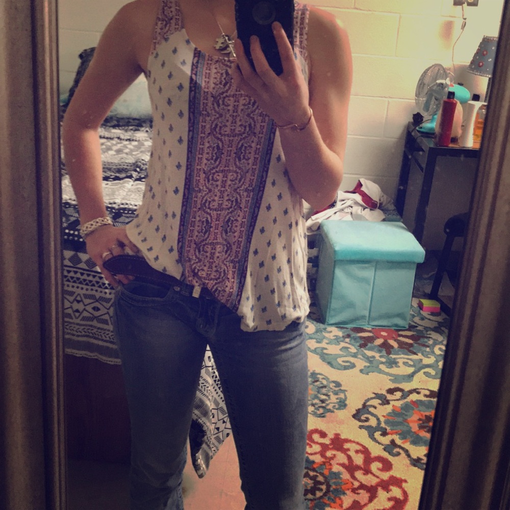 Dressy white tank top